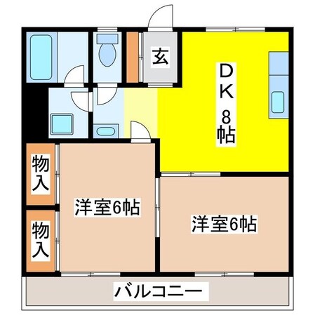 メゾン片山Ｂの物件間取画像